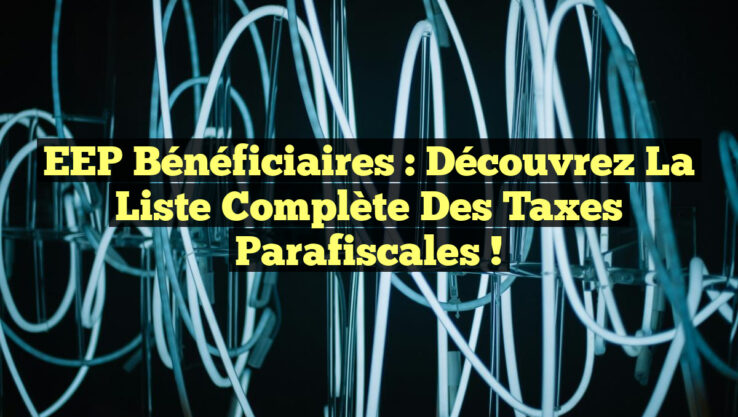 EEP Bénéficiaires : Découvrez la Liste Complète des Taxes Parafiscales ! EEP Bénéficiaires : Découvrez la Liste Complète des Taxes Parafiscales !