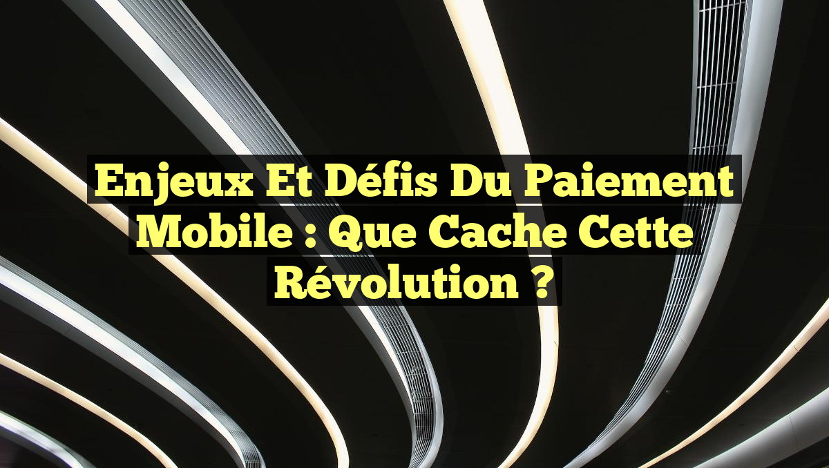 Enjeux et Défis du Paiement Mobile : Que Cache cette Révolution ?