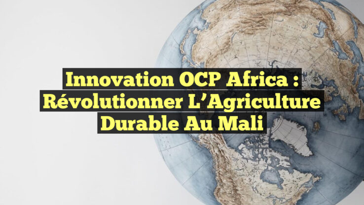 Innovation OCP Africa : Révolutionner l’Agriculture Durable au Mali