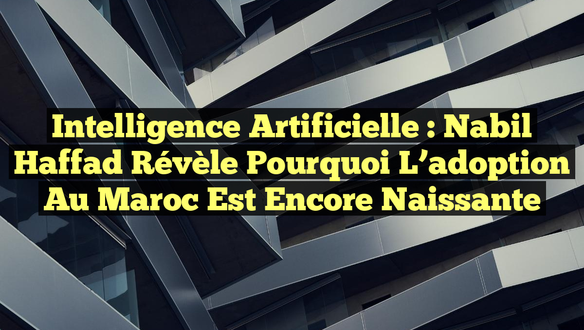 Intelligence Artificielle : Nabil Haffad révèle pourquoi l&rsquo;adoption au Maroc est encore naissante