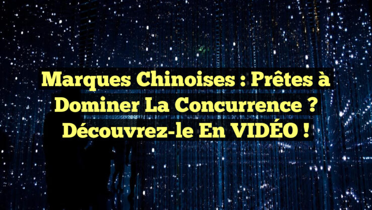 Marques Chinoises : Prêtes à Dominer la Concurrence ? Découvrez-le en VIDÉO !