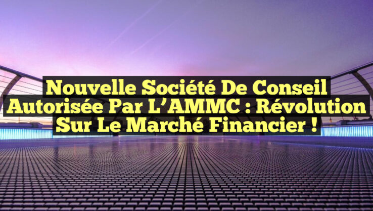 Nouvelle société de conseil autorisée par l’AMMC : Révolution sur le marché financier !