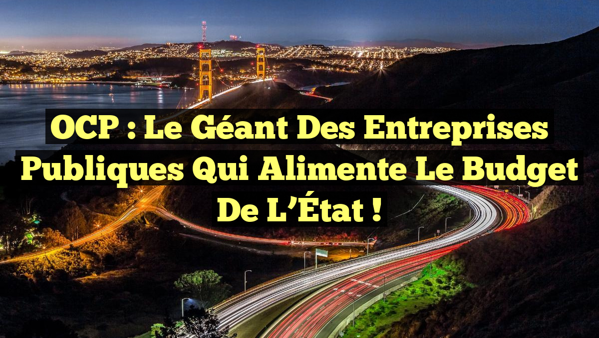 OCP : Le Géant des Entreprises Publiques qui Alimente le Budget de l&rsquo;État !