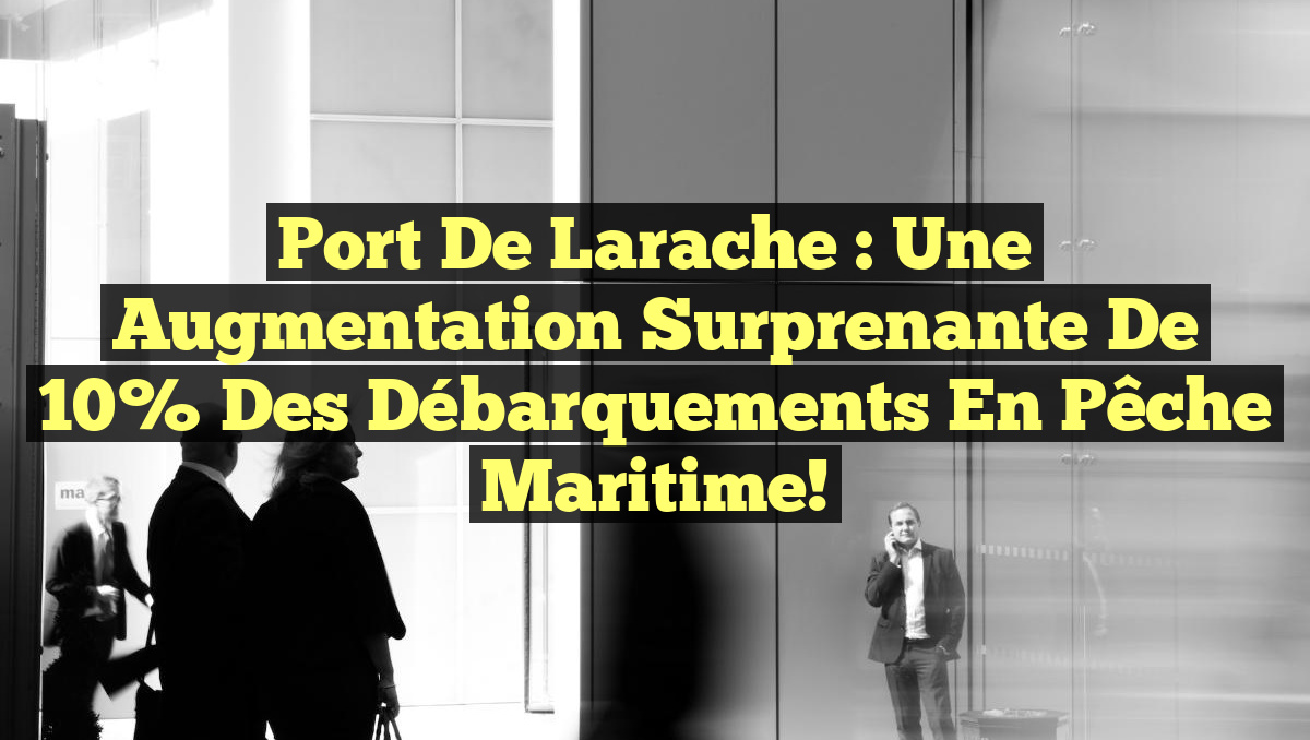 Port de Larache : Une Augmentation Surprenante de 10% des Débarquements en Pêche Maritime!
