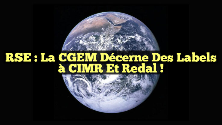 RSE : La CGEM décerne des labels à CIMR et Redal !
