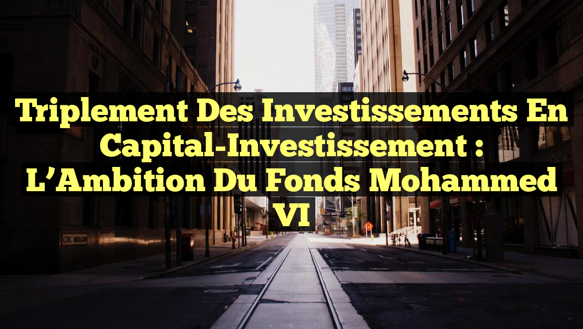 Triplement des Investissements en Capital-Investissement : L&rsquo;Ambition du Fonds Mohammed VI