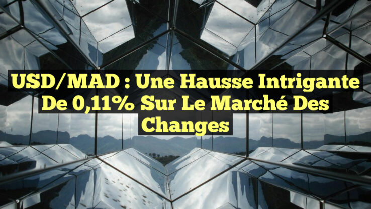 USD/MAD : Une hausse intrigante de 0,11% sur le marché des changes