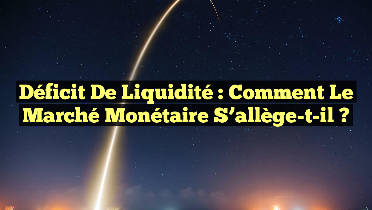 Déficit de liquidité : Comment le marché monétaire s&rsquo;allège-t-il ?