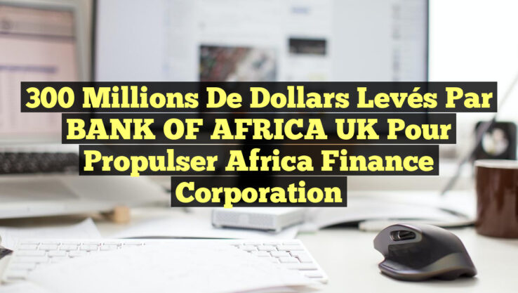 300 Millions de Dollars Levés par BANK OF AFRICA UK pour Propulser Africa Finance Corporation