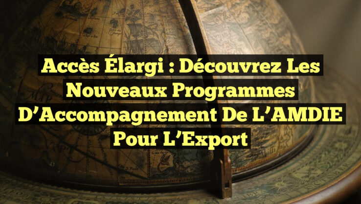Accès Élargi : Découvrez les Nouveaux Programmes d’Accompagnement de l’AMDIE pour l’Export