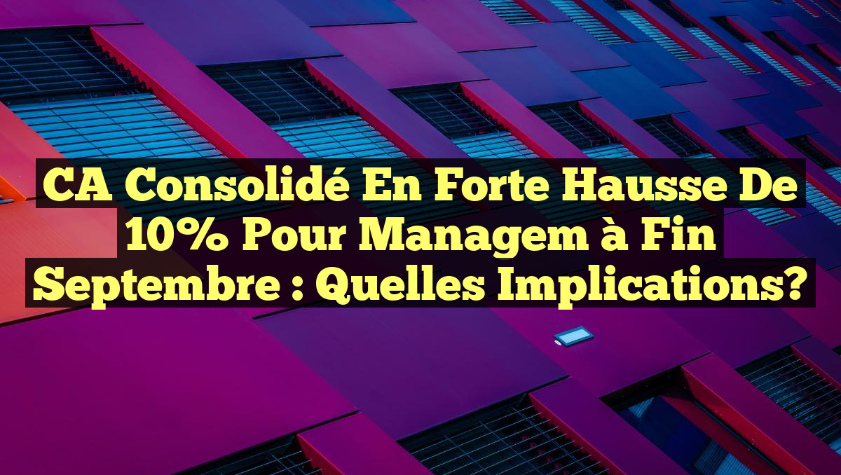 CA Consolidé en Forte Hausse de 10% pour Managem à Fin Septembre : Quelles Implications?