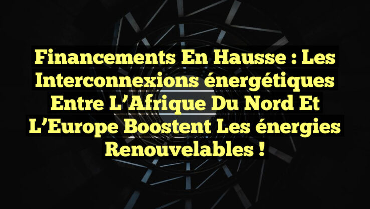 Financements en hausse : les interconnexions énergétiques entre l’Afrique du Nord et l’Europe boostent les énergies renouvelables !