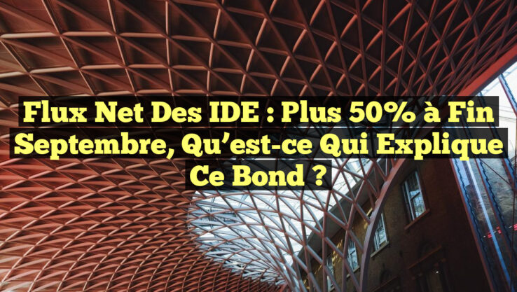 Flux Net des IDE : Plus 50% à Fin Septembre, Qu’est-ce qui Explique ce Bond ?