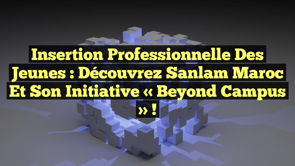 Insertion Professionnelle des Jeunes : Découvrez Sanlam Maroc et son Initiative « Beyond Campus » !