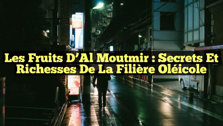 Les Fruits d’Al Moutmir : Secrets et Richesses de la Filière Oléicole
