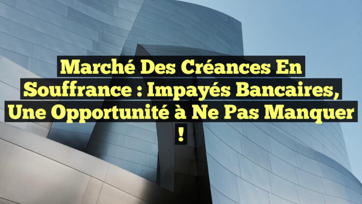Marché des créances en souffrance : Impayés bancaires, une opportunité à ne pas manquer !