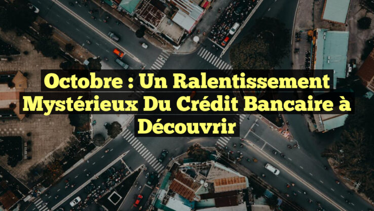 Octobre : Un ralentissement mystérieux du crédit bancaire à découvrir