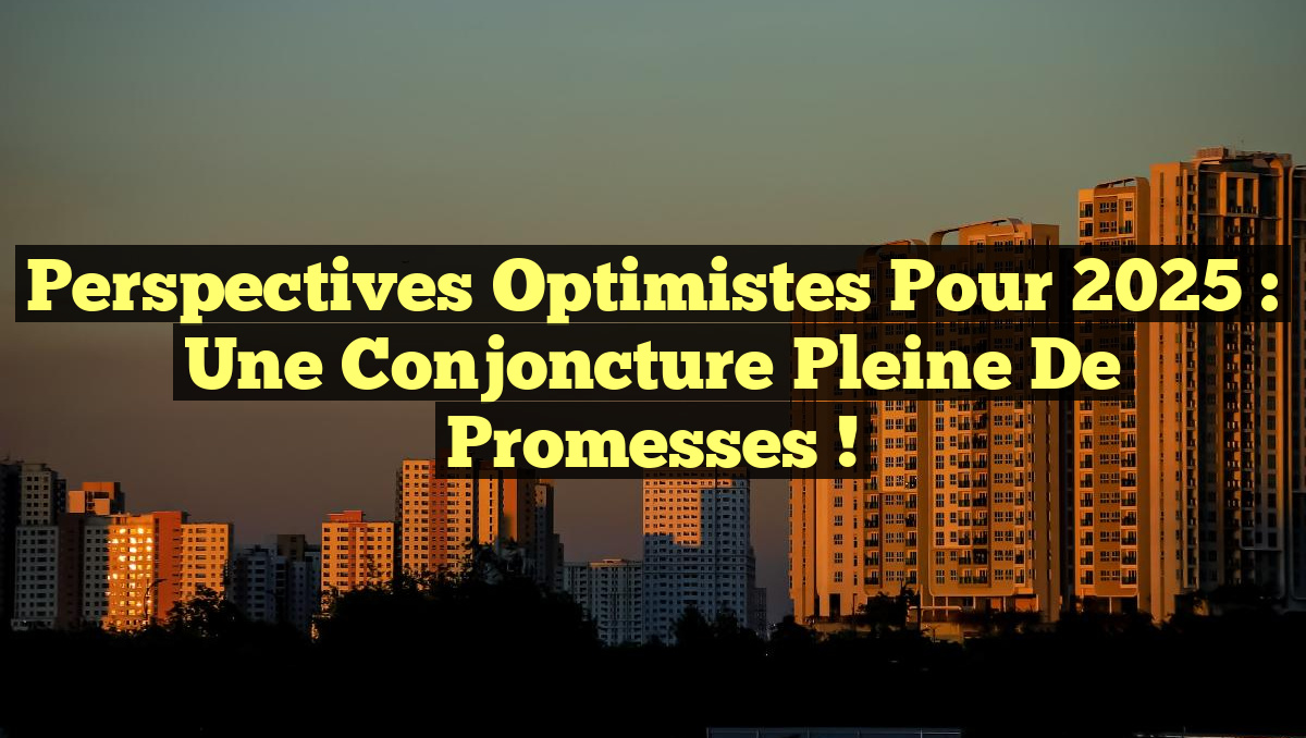 Perspectives optimistes pour 2025 : Une conjoncture pleine de promesses !