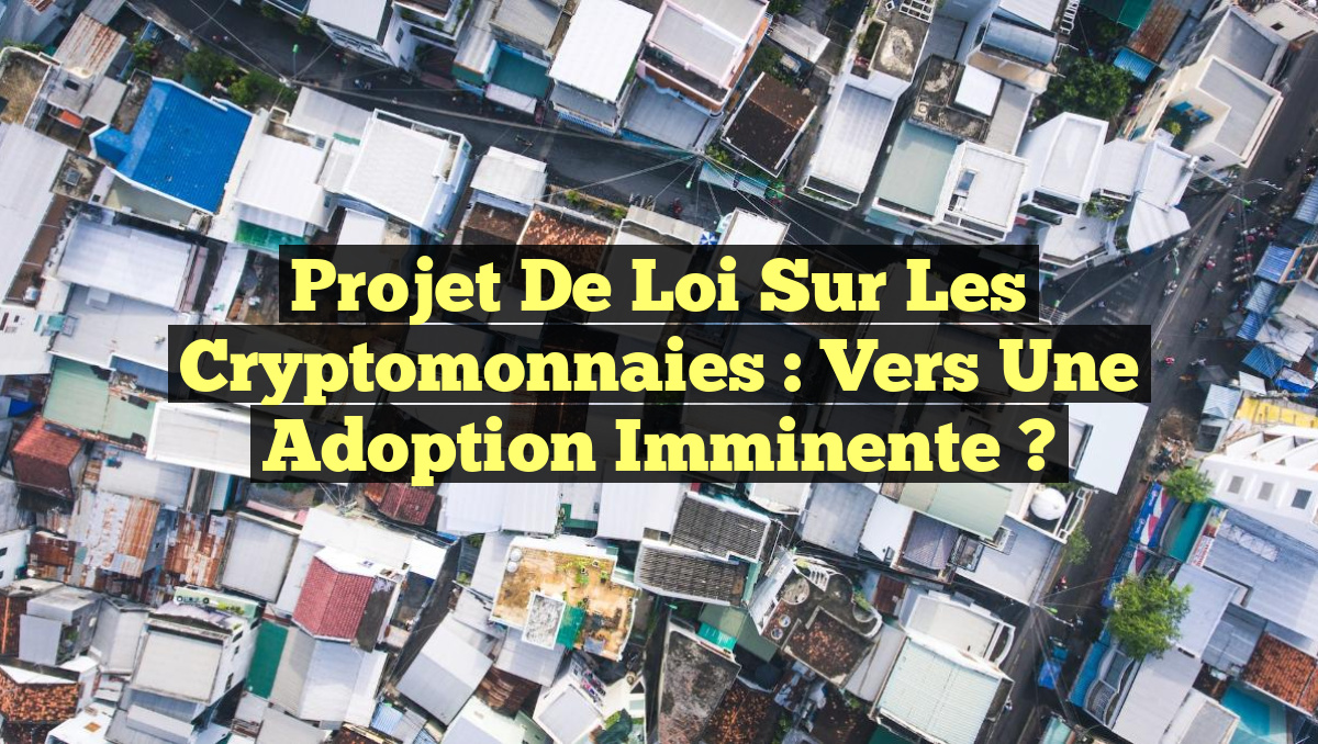 Projet de Loi sur les Cryptomonnaies : Vers une Adoption Imminente ?