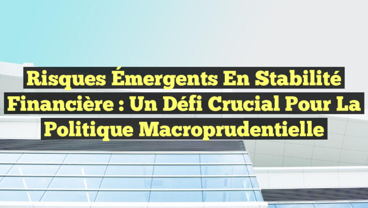 Risques Émergents en Stabilité Financière : Un Défi Crucial pour la Politique Macroprudentielle Risques Émergents en Stabilité Financière : Un Défi Crucial pour la Politique Macroprudentielle
