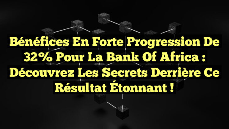 Bénéfices en Forte Progression de 32% pour la Bank of Africa : Découvrez les Secrets Derrière ce Résultat Étonnant !