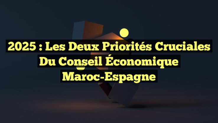 2025 : Les Deux Priorités Cruciales du Conseil Économique Maroc-Espagne