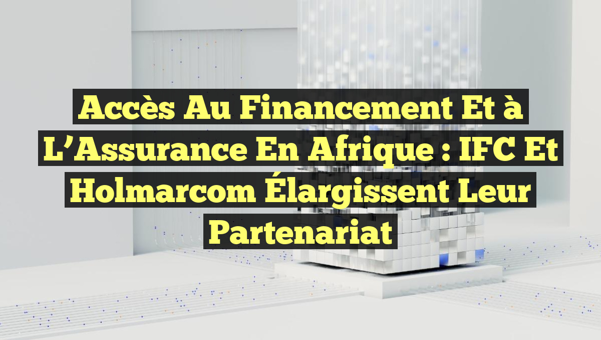 Accès au Financement et à l&rsquo;Assurance en Afrique : IFC et Holmarcom Élargissent Leur Partenariat