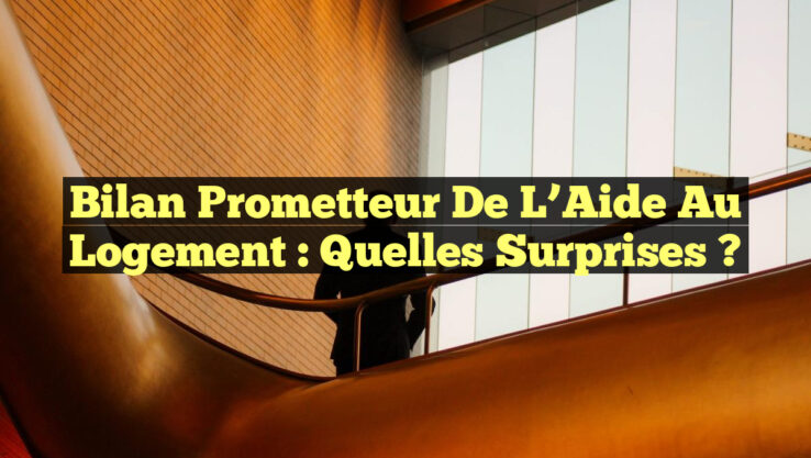 Bilan Prometteur de l’Aide au Logement : Quelles Surprises ?