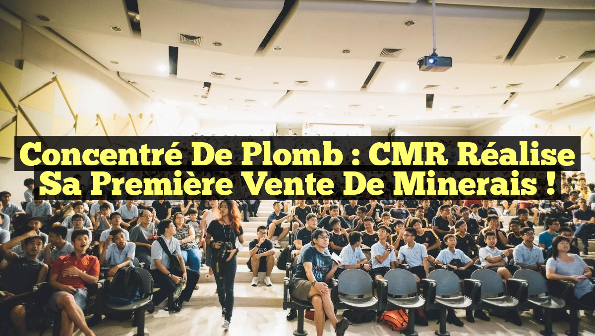 Concentré de plomb : CMR réalise sa première vente de minerais !