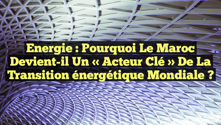 Energie : Pourquoi le Maroc devient-il un « acteur clé » de la transition énergétique mondiale ? Energie : Pourquoi le Maroc devient-il un « acteur clé » de la transition énergétique mondiale ?