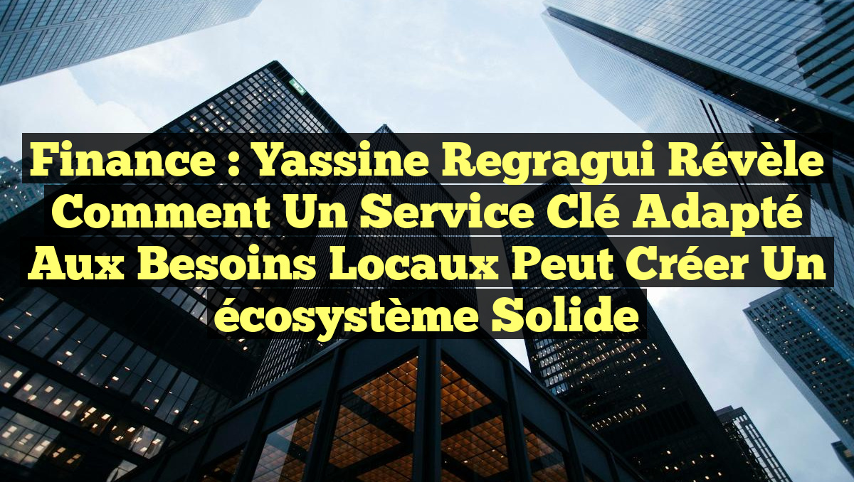 Finance : Yassine Regragui révèle comment un service clé adapté aux besoins locaux peut créer un écosystème solide