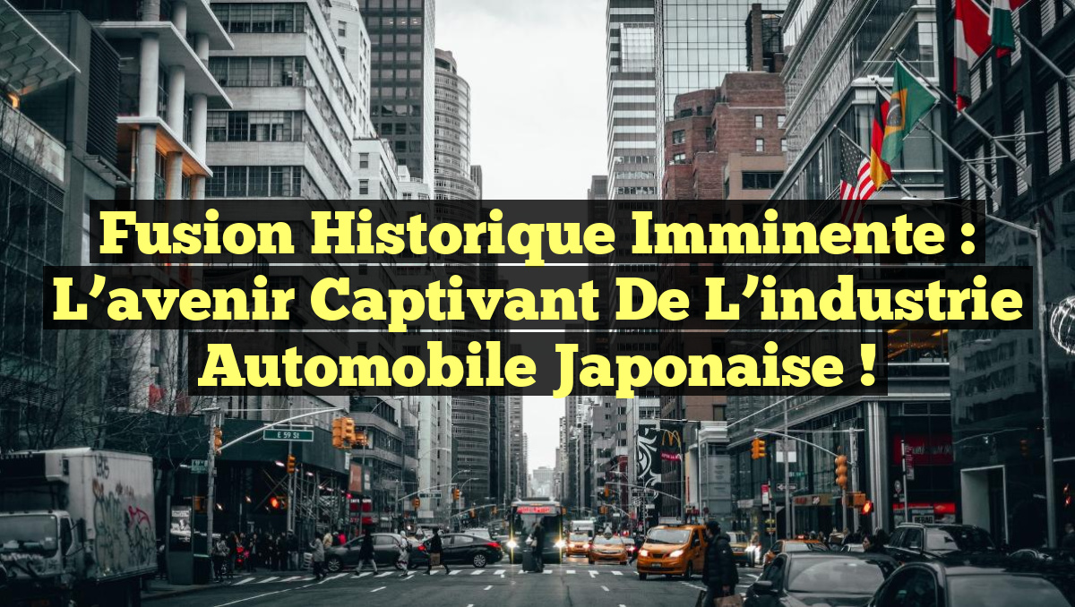 Fusion historique imminente : L’avenir captivant de l’industrie automobile japonaise !
