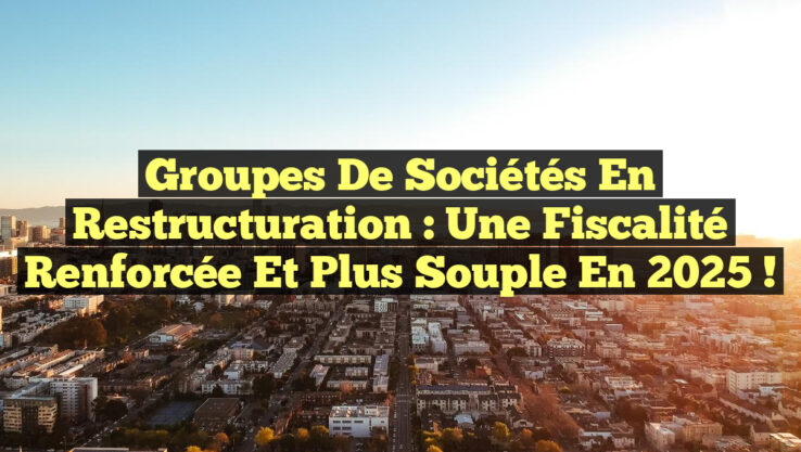 Groupes de sociétés en Restructuration : une Fiscalité Renforcée et Plus Souple en 2025 !