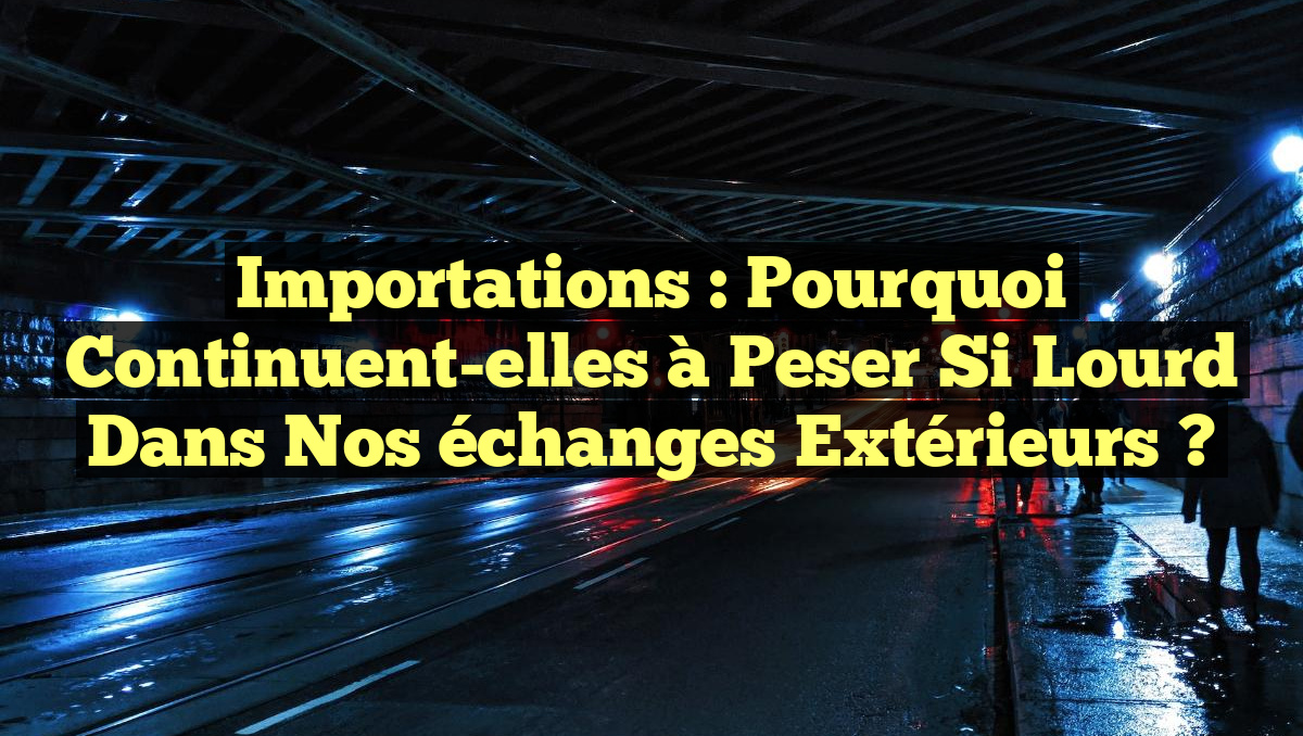 Importations : Pourquoi continuent-elles à peser si lourd dans nos échanges extérieurs ?
