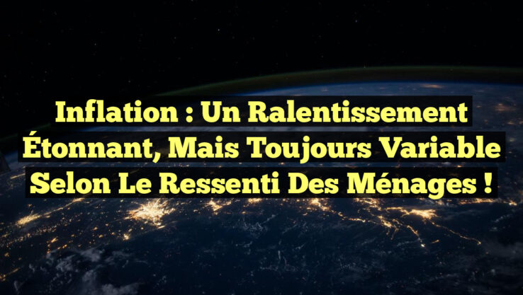 Inflation : Un Ralentissement Étonnant, mais Toujours Variable Selon le Ressenti des Ménages !