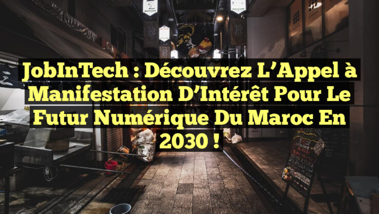 JobInTech : Découvrez l’Appel à Manifestation d’Intérêt pour le Futur Numérique du Maroc en 2030 !
