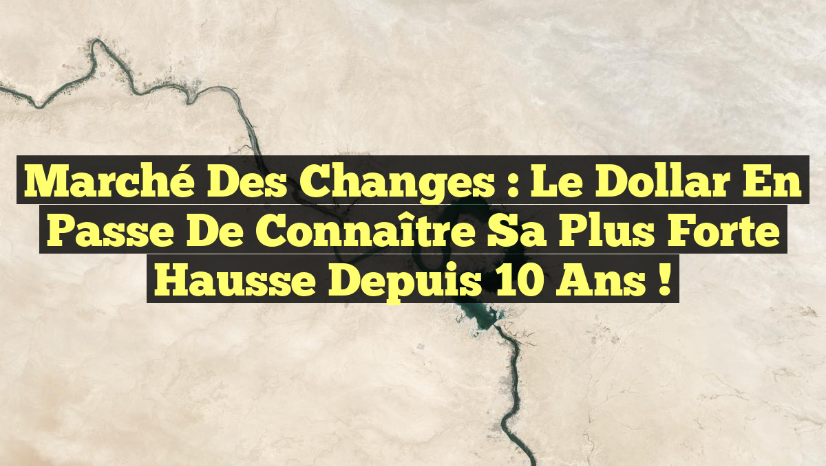 Marché des changes : Le dollar en passe de connaître sa plus forte hausse depuis 10 ans !
