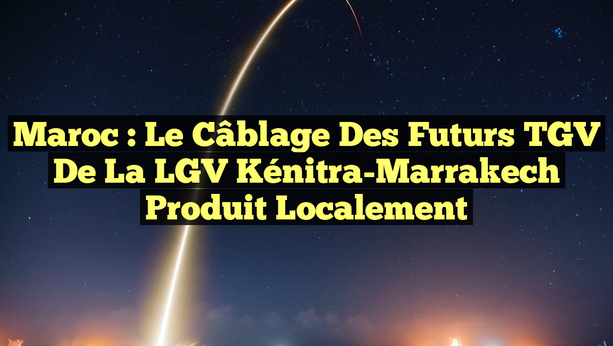 Maroc : Le câblage des futurs TGV de la LGV Kénitra-Marrakech produit localement
