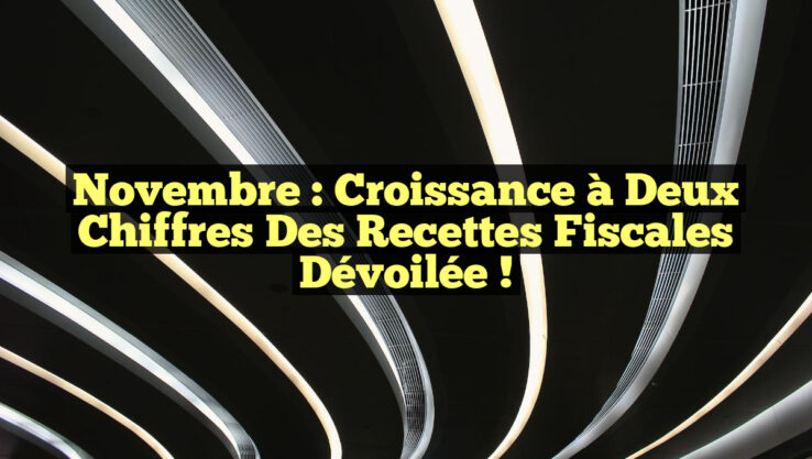 Novembre : Croissance à Deux Chiffres des Recettes Fiscales Dévoilée !