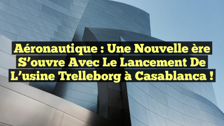 Aéronautique : Une nouvelle ère s’ouvre avec le lancement de l’usine Trelleborg à Casablanca !