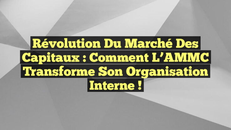 Révolution du Marché des Capitaux : Comment l’AMMC Transforme Son Organisation Interne !