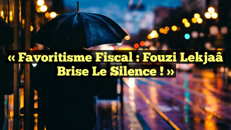 « Favoritisme fiscal : Fouzi Lekjaâ brise le silence ! » « Favoritisme fiscal : Fouzi Lekjaâ brise le silence ! »