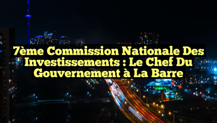 7ème Commission Nationale des Investissements : Le Chef du Gouvernement à la barre