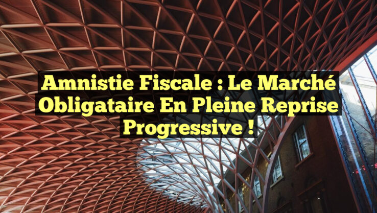 Amnistie fiscale : Le Marché obligataire en pleine reprise progressive !