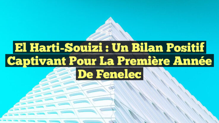 El Harti-Souizi : un bilan positif captivant pour la première année de Fenelec