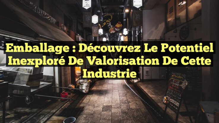 Emballage : Découvrez le Potentiel Inexploré de Valorisation de Cette Industrie