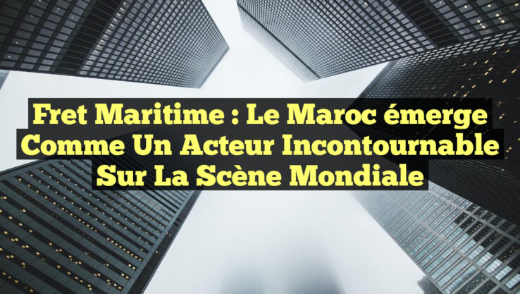 Fret maritime : Le Maroc émerge comme un acteur incontournable sur la scène mondiale