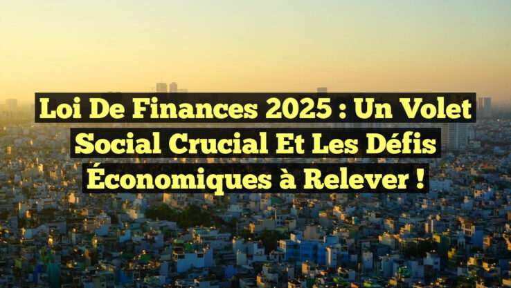 Loi de Finances 2025 : Un Volet Social Crucial et les Défis Économiques à Relever ! Loi de Finances 2025 : Un Volet Social Crucial et les Défis Économiques à Relever !