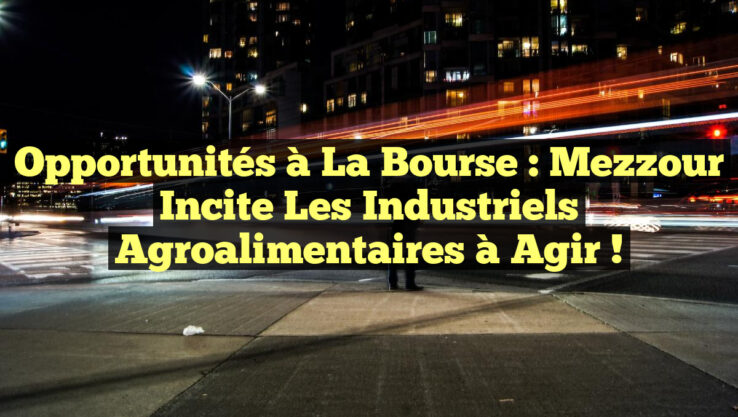 Opportunités à la Bourse : Mezzour incite les industriels agroalimentaires à agir !