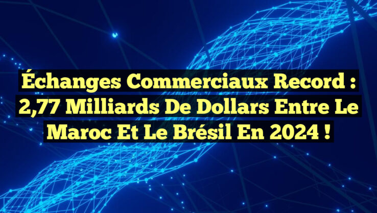 Échanges commerciaux record : 2,77 milliards de dollars entre le Maroc et le Brésil en 2024 !